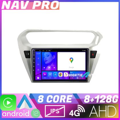 Navigatie Peugeot 301 Citroen C Elisee KIT 301 EDOTEC-LITE Android Ecran 720P Octa Core 8 128 Carplay