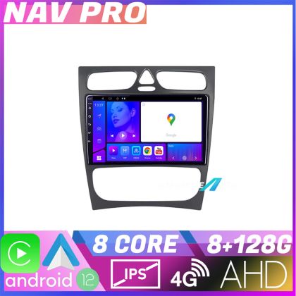 Navigatie Mercedes C W203 2000 2004 KIT clk EDOTEC-LITE Android Ecran 720P Octa Core 8 128 Carplay