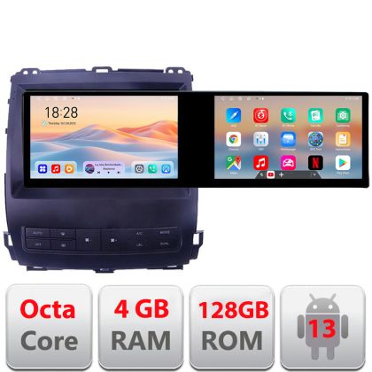 Navigatie Toyota Prado J120 2002-2009 Edotec 8 core 4+128 10.5 inch Incell 1K android Wifi 5Ghz gps internet