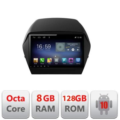 Navigatie Hyundai IX35 F-361 Octa Core cu Android Radio Bluetooth Internet GPS WIFI DSP 8+128GB 4G ecran 10"