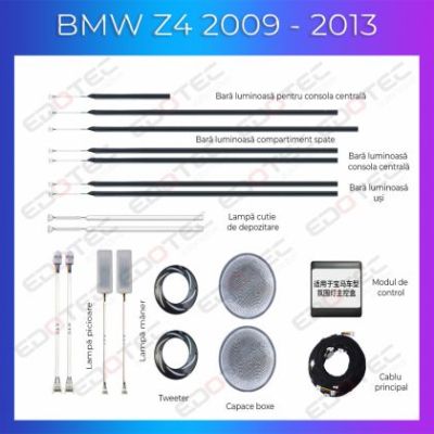Lumini ambientale BMW Z4 2009 - 2013 dedicat set complet control telefon sau sistemul original