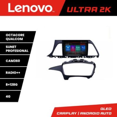 Navigatie Hyundai Sonata M-417 Octa Core Android Radio Bluetooth GPS WIFI/4G DSP 2K 8+128GB 360 Toslink