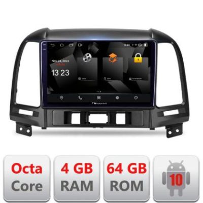 Navigatie Hyundai Santa Fe 5510-008 Android Octa Core 720p 4+64 DSP 360 camera carplay android auto
