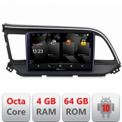 Navigatie Hyundai Elantra 2018- 5510-1581 Android Octa Core 720p 4+64 DSP 360 camera carplay android auto