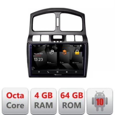 Navigatie Hyundai Santa Fe 2000-2006 Android Octa Core 720p 4+64 DSP 360 camera carplay android auto
