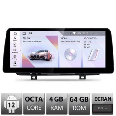 Navigatie BMW Seria 2 F22 F45 2012-2015 NBT Android ecran 10.25" 4+64 4G BT