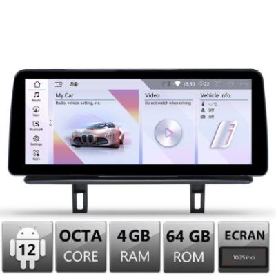 Navigatie dedicata Edotec BMW Seria 1 E87 2003-2008 masini cu ecran color CIC Android ecran 10.25" 4+64 4G BT