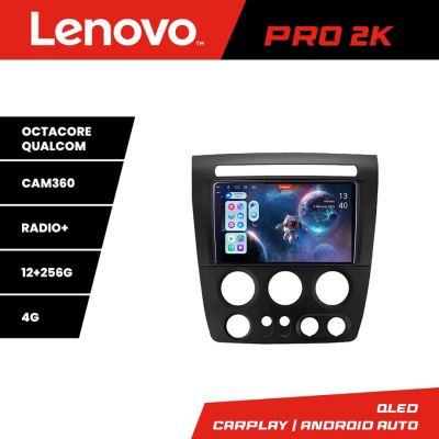 Navigatie Hummer H3 8 core QLED 2K 12+256 360  Android Waze USB Navigatie Internet Youtube Radio Lenovo