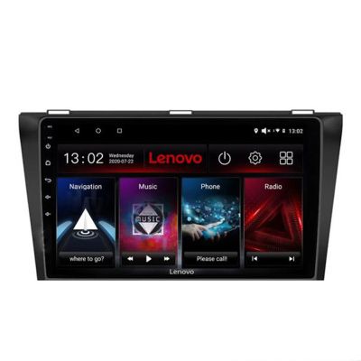 Navigatie Mazda 3 2004-2009 Lenovo Kit-161 8 core 6+128 GB Android Waze USB Navigatie Internet Youtube Radio
