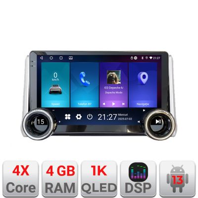 Navigatie Toyota Rav4 2018- Kit-RAV4 Edotec  4+64 10.5 inch Incell 1K android Wifi 5Ghz gps internet  Cor v1