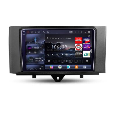 Navigatie Smart For Two 2010-2015 Edotec Kit-Smart10 8 core QLED 2K 12+256GB 360 Android Waze USB Navigatie Internet Youtube Radio