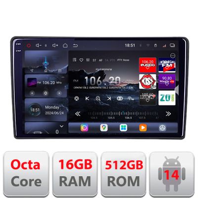 Navigatie Citroen Berlingo 2008-2018 Edotec Kit-berlingo 8 core QLED 2K 12+256GB 360 Android Waze USB Navigatie Internet Youtube Radio