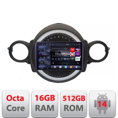 Navigatie Mini 2007-2011 8 core QLED 2K 12+256GB 360 Android Waze USB Navigatie Internet Youtube Radio Edotec