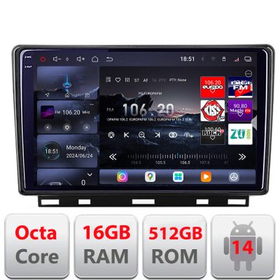 Navigatie Renault Clio 5 2019+ Edotec Kit-Clio5 8 core QLED 2K 12+256GB 360 Android Waze USB Navigatie Internet Youtube Radio