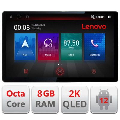 Navigatie Renault Clio 5 N-Clio5 ecran 13" 2K 8+128 Android Waze USB Navigatie 4G 360 Toslink Youtube Radio KIT