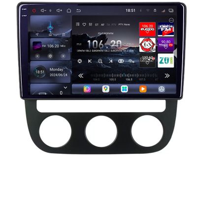 Navigatie VW Golf 5 2004-2010 clima automatica Android radio gps internet 8 core QLED 2K 12+256GB 360 Edotec