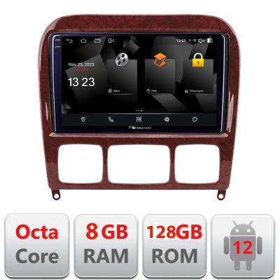 Navigatie Mercedes Clasa S 1998-2005 5960Pro-220 Android Octa Core Qualcomm 2K Qled 8+128 DTS DSP 360 4G Optical