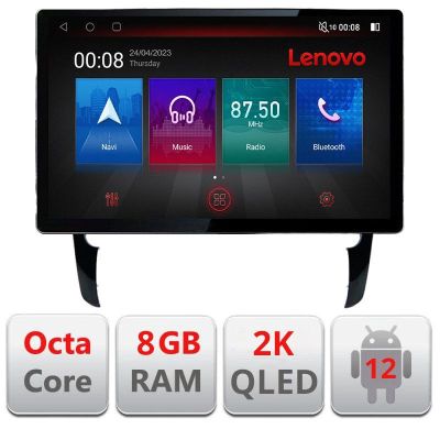 Navigatie Porsche Cayenne 2002-2011 N-443 ecran 13" 2K 8+128 Android Waze USB Navigatie 4G 360 Toslink Youtube