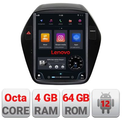 Navigatie Hyundai IX35 2010-2015 tip tesla radio gps internet Qualcomm 8X 8+128 360 4G carplay android auto  kit-tesla-361+