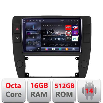 Navigatie Passat B5 1997-2004 Android radio gps internet 8 core QLED 2K 12+256GB 360 Edotec
