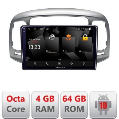 Navigatie Hyundai Accent 2006-2012 5510-ACCENT Android Octa Core 720p 4+64 DSP 360 camera carplay android auto