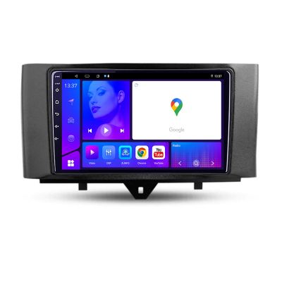 Navigatie Smart For Two 2010 2015 KIT Smart10 EDOTEC-LITE Android Ecran 720P Octa Core 4 64 Carplay