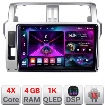 Navigatie Toyota Landcruiser J150 Prado 2014-2017 A-065  4+64 InCell Display 1K Android Waze USB Navigatie Internet Youtube Radio