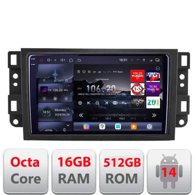 Navigatie Chevrolet Captiva 2006-2010 Edotec Kit-020 8 core QLED 2K 12+256GB 360 Android Waze USB Navigatie Internet Youtube Radio