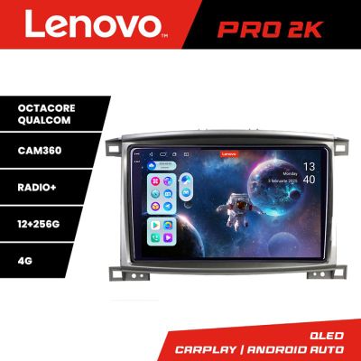 Navigatie Toyota Land Cruiser L100 2002-2008 Lenovo Kit-L100 8 core QLED 2K 12+256 360 Android Waze USB Navigatie Internet Youtube Radio