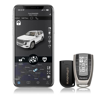 Pandora Elite V3 - alarma auto super FULL - PAGER + SMART prin GSM(4G)  si pager 433Mhz, GPS de precizie maxima