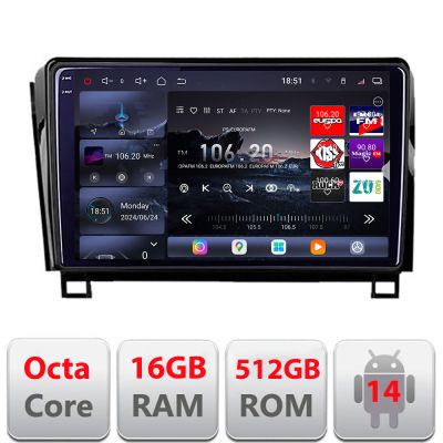 Navigatie Toyota sequoia intre anii 2008-2017 Edotec Kit-sequoia 8 core QLED 2K 12+256GB 360 Android radio gps internet