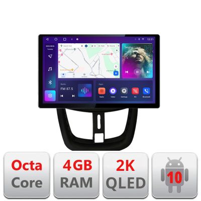 Navigatie dedicata Peugeot 207 N-PE01 Edonav ecran 13" 2K 4+32 Android Waze USB Navigatie 4G 360 Toslink Youtube Radio KIT-PE0