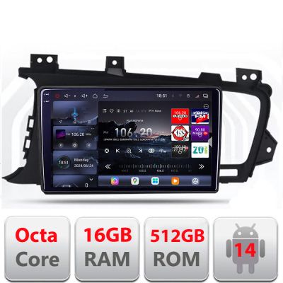 Navigatie Kia Optima 2011-2013 Edotec Kit-091 8 core QLED 2K 12+256GB 360 Android Waze USB Navigatie Internet Youtube Radio