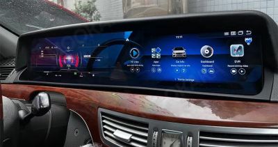 Navigatie Mercedes S Klass W221 octa core 8+128 qualcomm internet carplay 4g, include ceasuri digitale