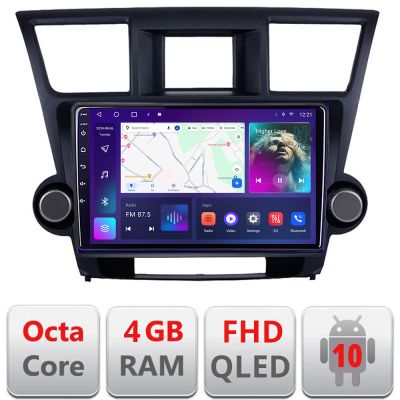 Navigatie Toyota Highlander 2007-2013 Android Ecran QLED octa core 4+64 carplay android auto KIT-highlander+EDT-E310V3
