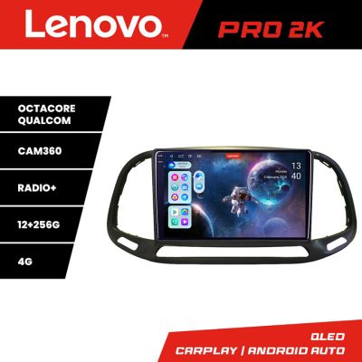 Navigatie Fiat Doblo 2015-2018 Lenovo Kit-DOBLO15 8 core QLED 2K 12+256 360 Android Waze USB Navigatie Internet Youtube Radio