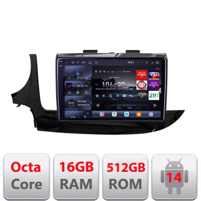 Navigatie Opel Mokka 2016- Edotec Kit-MOKKA2 8 core QLED 2K 12+256GB 360 Android Waze USB Navigatie Internet Youtube Radio v1