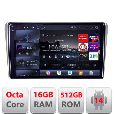 Navigatie Toyota Avensis 2003-2008 Edotec Kit-avensis03 8 core QLED 2K 12+256GB 360 Android Waze USB Navigatie Internet Youtube Radio