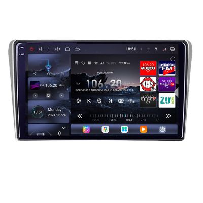 Navigatie Toyota Avensis 2003-2008 Edotec Kit-avensis03 8 core QLED 2K 12+256GB 360 Android Waze USB Navigatie Internet Youtube Radio