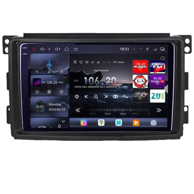 Navigatie Smart 2005-2010 Edotec Kit-SMART05 8 core QLED 2K 12+256GB 360 Android Waze USB Navigatie Internet Youtube Radio