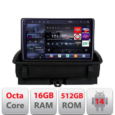 Navigatie Audi Q3 2011-2018 Android radio gps internet 8 core QLED 2K 12+256GB 360GB  Edotec