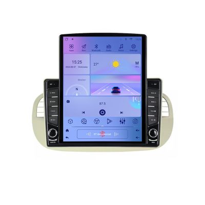 Navigatie Fiat 500 2007-2015 ecran tip TESLA 9.7" cu Android Radio Bluetooth Internet GPS WIFI 2+32 DSP Quad Core