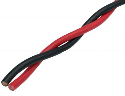 Cablu de difuzor răsucit 2x 4,0 mm²x1m Audio System Z-TSC 4.0BK/RD