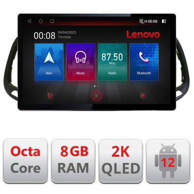 Navigatie Fiat Doblo 2015-2018 N-DOBLO15 ecran 13" 2K 8+128 Android Waze USB Navigatie 4G 360 Toslink Youtube R