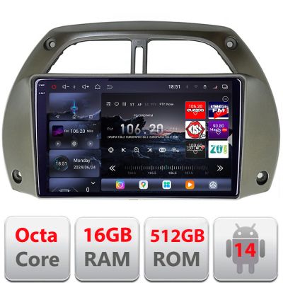 Navigatie Toyota Rav 4 2000-2004 Android radio gps internet 8 core QLED 2K 12+256GB 360 Edotec