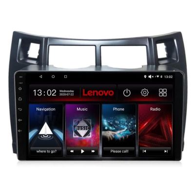 Navigatie Toyota Yaris 2008-2011 Lenovo Kit-YARIS08 8 core QLED 2K 8+256 360 Android Waze USB Navigatie Internet Youtube Radio Lenovo