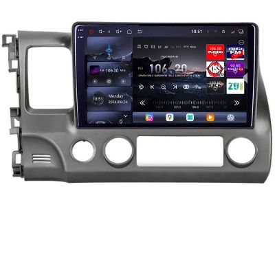 Navigatie Honda Civic Sedan 2005-2011 Edotec Kit-044 8 core QLED 2K 12+256GB 360 Android Waze USB Navigatie Internet Youtube Radio