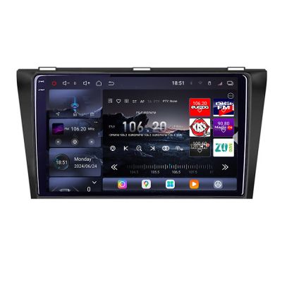Navigatie Mazda 3 2004-2009 Edotec Kit-161 8 core QLED 2K 12+256GB 360 Android Waze USB Navigatie Internet Youtube Radio