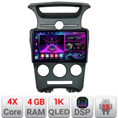 Navigatie Kia Carens 2006-2012 clima automata Android radio gps internet 4+64 InCell Display 1K KIT-carens-2006+EDT-E209-RK