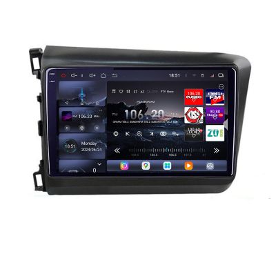 Navigatie Honda Civic 2012-2015 Edotec Kit-132 8 core QLED 2K 12+256GB 360 Android Waze USB Navigatie Internet Youtube Radio
